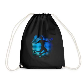 Women's Badminton Players Men's Squash Badminton - Drawstring Bag - black - Front