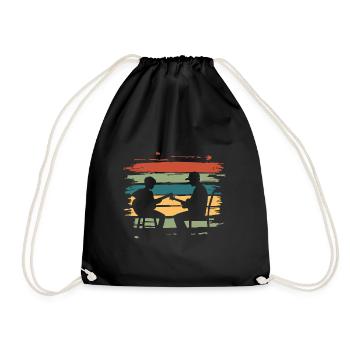 Père Fils Guitare Musique Vintage - Sac de sport léger - noir - Devant