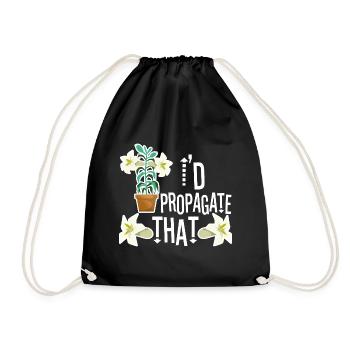 Monstera Mama - Drawstring Bag - black - Front