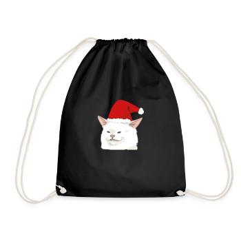 Smudge the Cat Woman Yelling at a Cat Christmas 02 - Sac de sport léger - noir - Devant