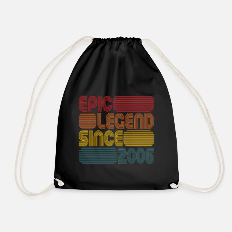 Epic Legend Since 2006 Geschenk Zum 15. Geburtstag - Turnbeutel - Schwarz