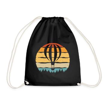 Montgolfière Retro Ballons Ballons - Sac de sport léger - noir - Devant