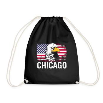 Chicago - Turnbeutel - Schwarz - Vorne
