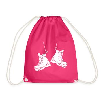 Wanderstiefel Wandern Camping Abenteuer Trekking - Turnbeutel - Fuchsia - Vorne