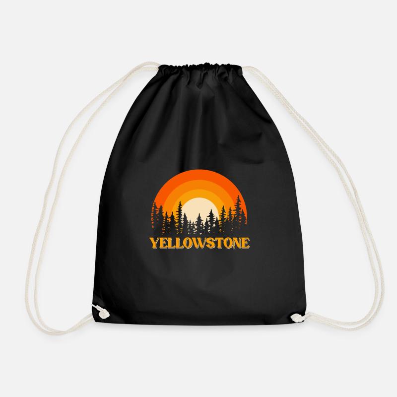Yellowstone - Drawstring Bag - black