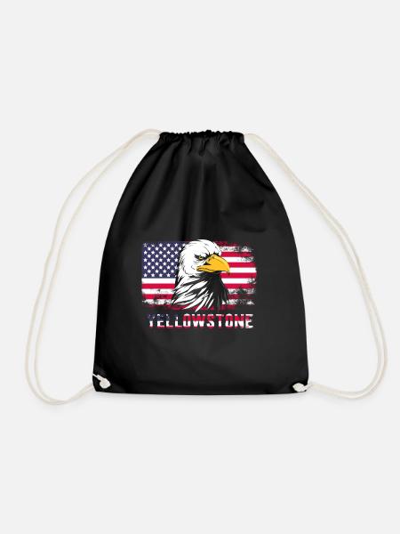 Yellowstone - Drawstring Bag - black