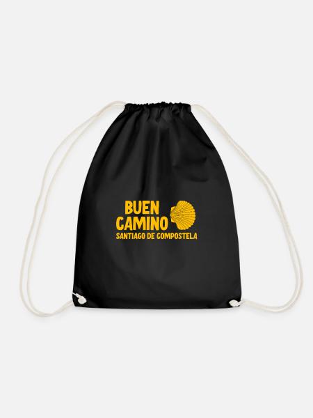 Buen Camino de Santiago de Compostela - Turnbeutel - Schwarz
