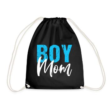 Boy Mom Sohn Mutter Mama - Turnbeutel - Schwarz - Vorne