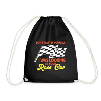 I Was Looking At Your Race Car Funny Dirt Track - Turnbeutel - Schwarz - Vorne