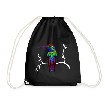 kohlibrie on a branch - Drawstring Bag - black - Front