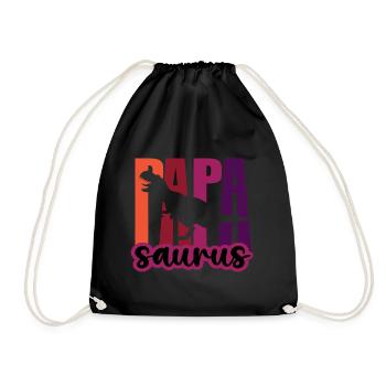 Papasaurus Fête des Pères Dinosaure T-Rex Idée Cadeau - Sac de sport léger - noir - Devant