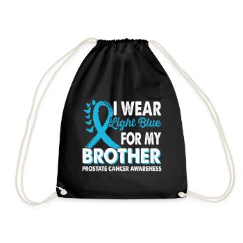 Wear light blue for the Brother - Drawstring Bag - black - Front