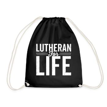 Lutheraner Für Das Leben Religion Konfirmation - Turnbeutel - Schwarz - Vorne