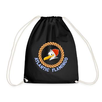 Atlantic Flamingo Funny Seagulls Design - Drawstring Bag - black - Front