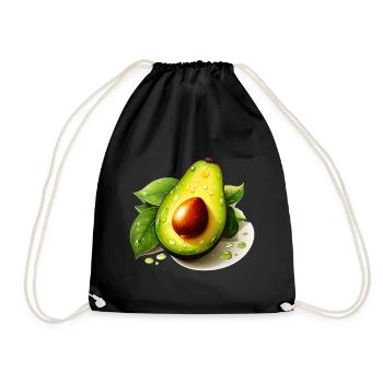Avocado für einen Avocado Liebhaber und Sportler - Turnbeutel - Schwarz - Vorne