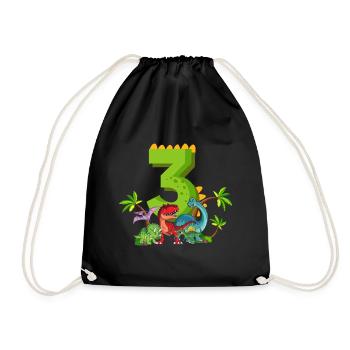 3 ans anniversaire dinosaure dinosaure j’ai 3 ans - Sac de sport léger - noir - Devant