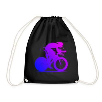 Herren Rennradfahrer Rennradfahren Roadbike - Turnbeutel - Schwarz - Vorne