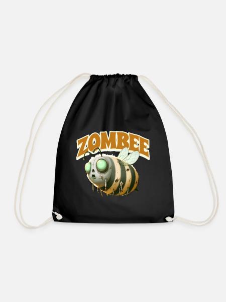 Zombie Biene Zombee - Turnbeutel - Schwarz