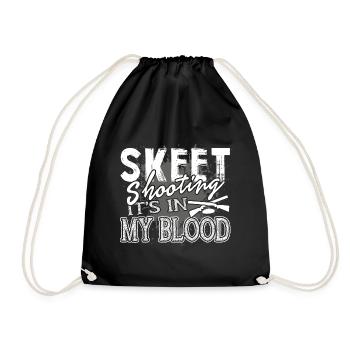 Skeet Shooting Is In My Blood - Drawstring Bag - black - Front