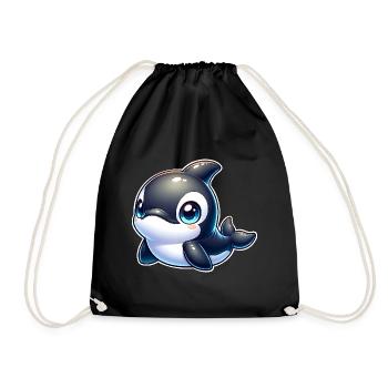 Killer whale - Drawstring Bag - black - Front