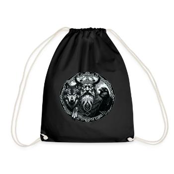 Odin Wikinger Valhalla Vikinger Hammer Thor Odin - Turnbeutel - Schwarz - Vorne