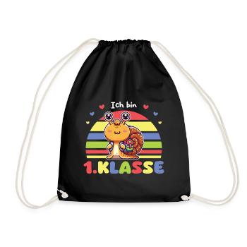 Je suis 1ère année 2025 escargot mignon à - Sac de sport léger - noir - Devant