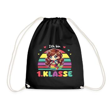 Je suis 1ère année 2025 Sirène mignonne à - Sac de sport léger - noir - Devant
