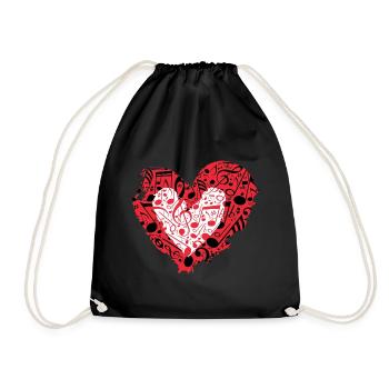 Music is love - Drawstring Bag - black - Front