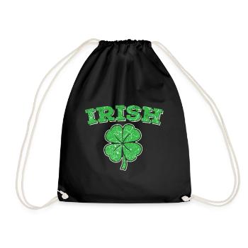 Ireland irish irish - Drawstring Bag - black - Front