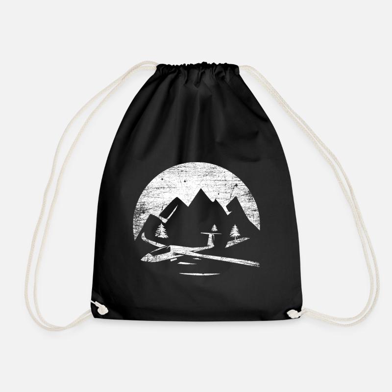 Gliding Pilot Glider - Drawstring Bag - black