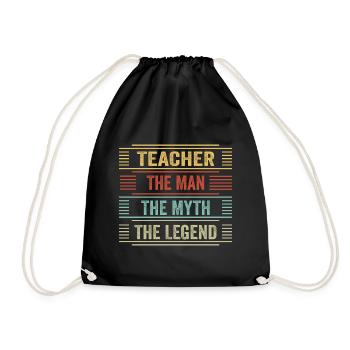 Teacher training - Drawstring Bag - black - Front