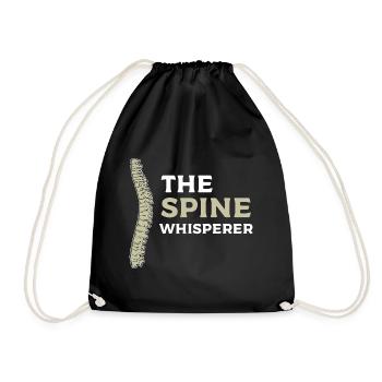 physiotherapy - Drawstring Bag - black - Front