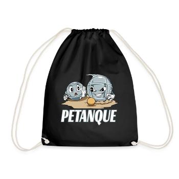 Petanque Petanque Geschenke für einen Petanque - Turnbeutel - Schwarz - Vorne