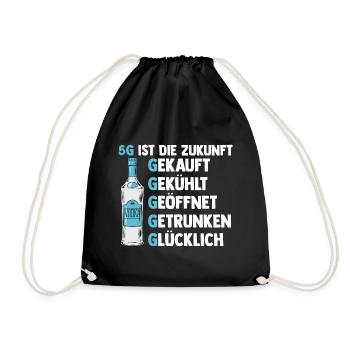 5G ist die Zukunft Vodka - Turnbeutel - Schwarz - Vorne