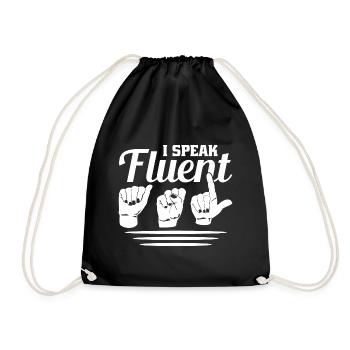 Langue des signes sourde Fierté sourde - Sac de sport léger - noir - Devant