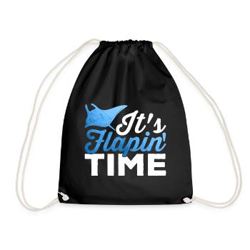 Manta Ray Flapin Time Manta Rays Lover Stingray - Turnbeutel - Schwarz - Vorne