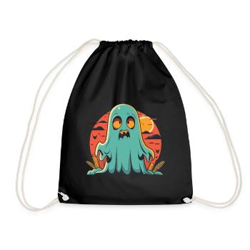 Halloween Ghost - Le cadeau effrayant parfait - Sac de sport léger - noir - Devant