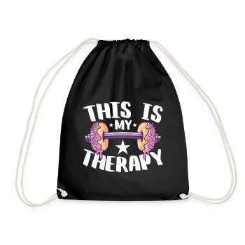 Workout, Fitness, Gym, Workout, Sports, Fun - Drawstring Bag - black - Front