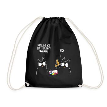 Dude Did You Eat The Last Unicorn? Cat Unicorn - Drawstring Bag - black - Front