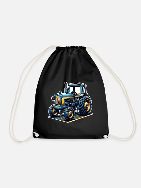 Tractor - Drawstring Bag - black
