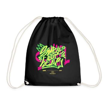 Streetwear Urban Graffiti - Drawstring Bag - black - Front