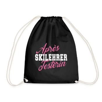 Funny Après Ski Skier Women Fun Gift - Sac de sport léger - noir - Devant