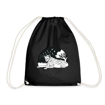 hyena - Drawstring Bag - black - Front