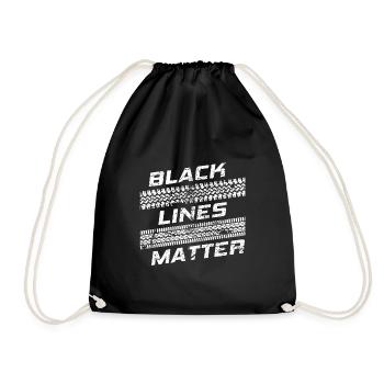Black Lines Matter I Off Road Tires 4x4 4WD - Drawstring Bag - black - Front
