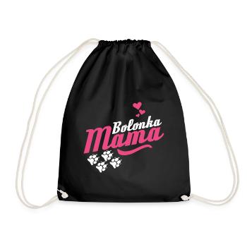 Bolonka Zwetna Mama Pink for Females - Drawstring Bag - black - Front