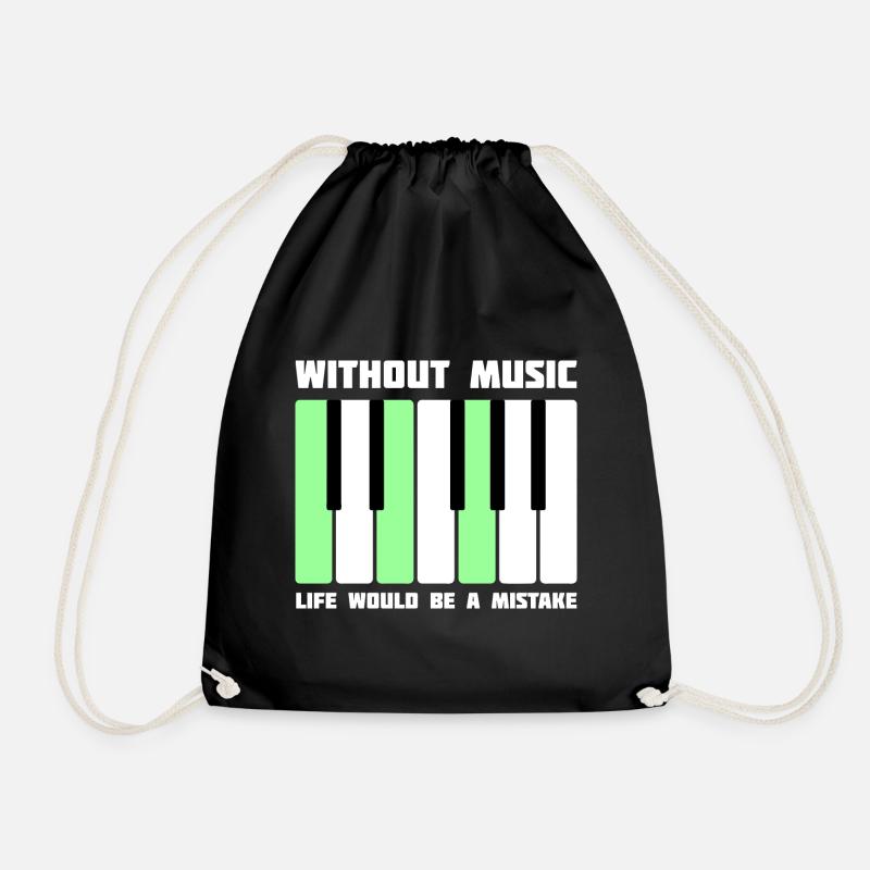 Without Music Life Would Be a Mistake - Turnbeutel - Schwarz