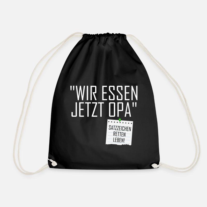 Wir essen jetzt Opa - Turnbeutel - Schwarz
