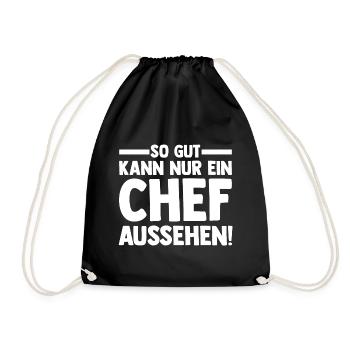 Arbeit Kollegen Büro Teamleiter Führungskraft Chef - Turnbeutel - Schwarz - Vorne