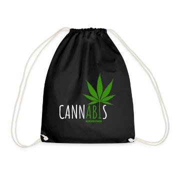 CannABIs Abi durchgezogen - Abitur - Spruch - Turnbeutel - Schwarz - Vorne