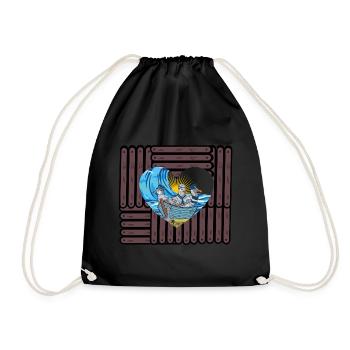 Mouettes Mouette Mer Soleil Côte Océan - Sac de sport léger - noir - Devant